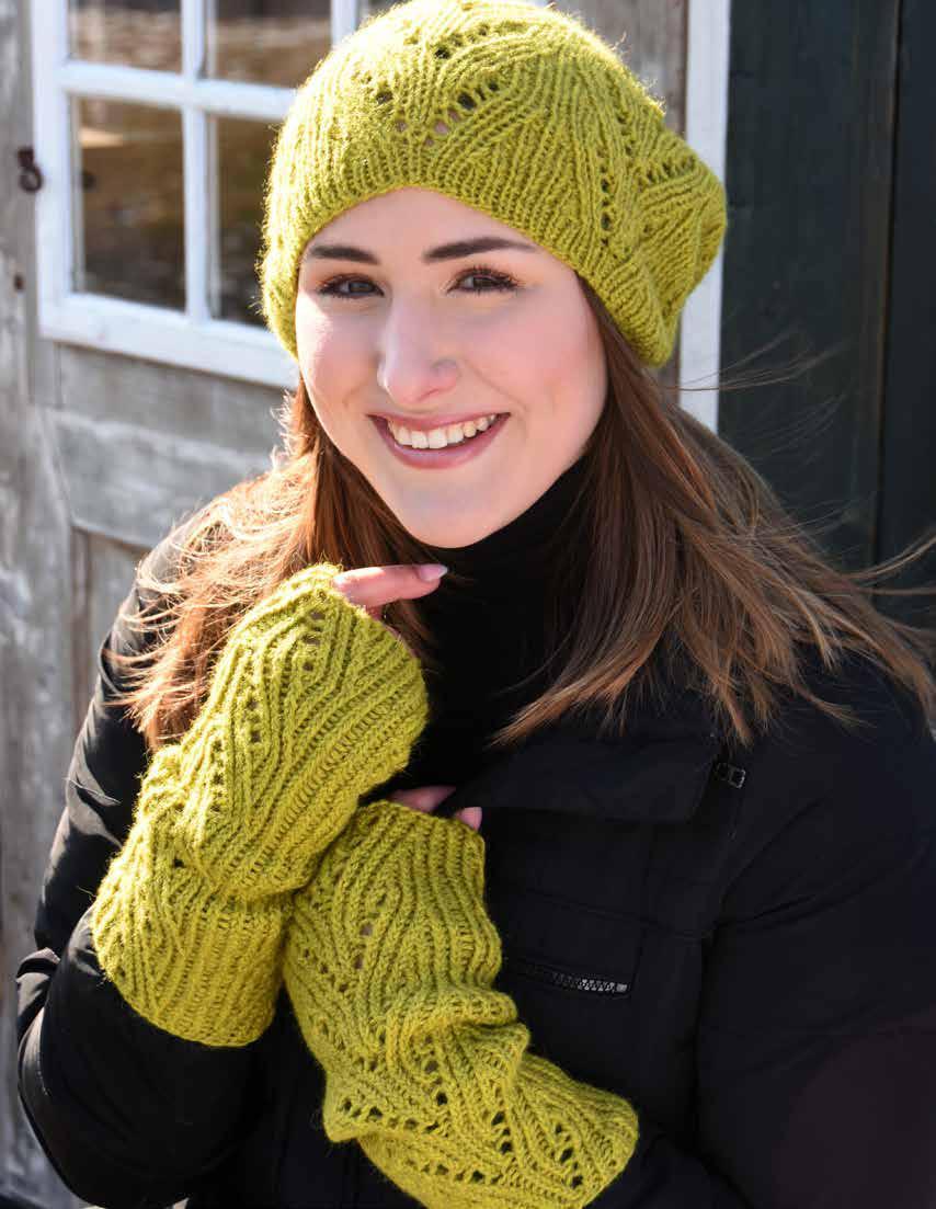 Juniper Moon Farm Ellinor Hat and Wristlets Knitting Pattern