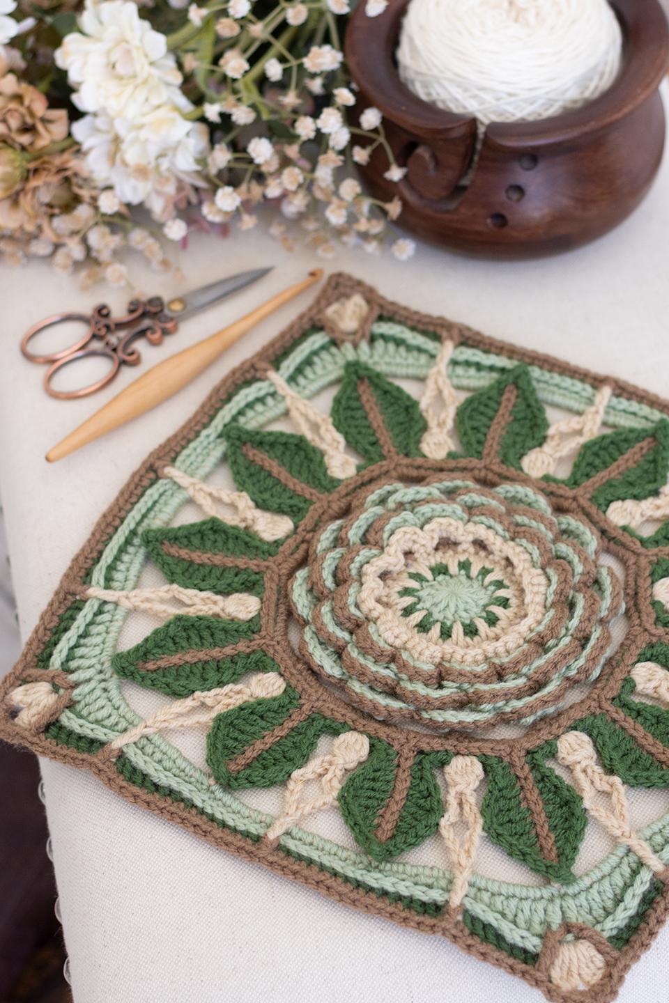 Desert Rose Afghan Square