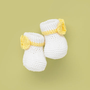 Paintbox Yarns Fledgling Floral Bootees (Free)