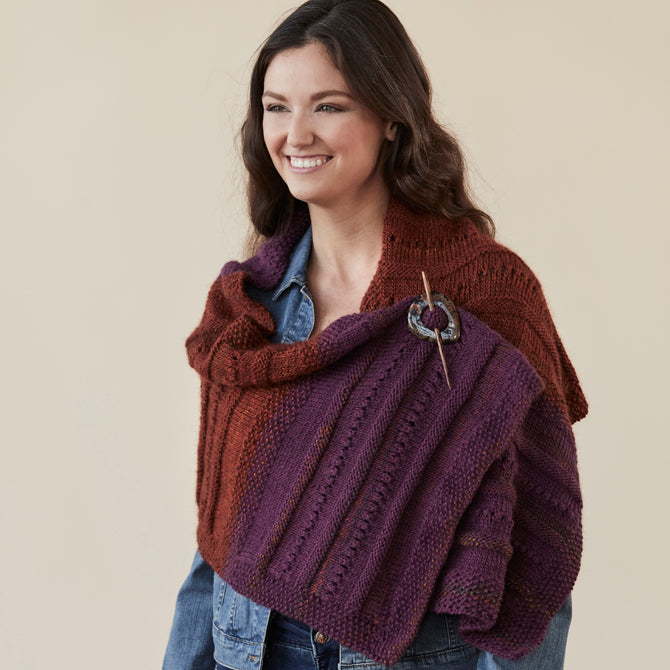 Tahki Yarns Cedaredge Wrap Knitting Pattern