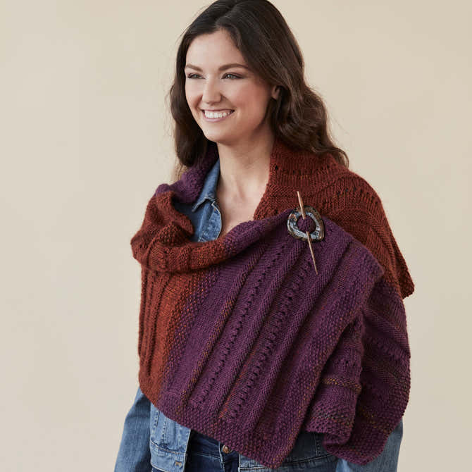 Tahki Yarns Cedaredge Wrap Knitting Pattern