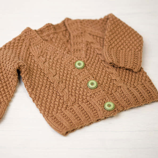 Valley Yarns Maple Baby Cardigan Knitting Pattern