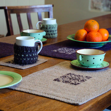Snowflake placemats, coasters and table runner