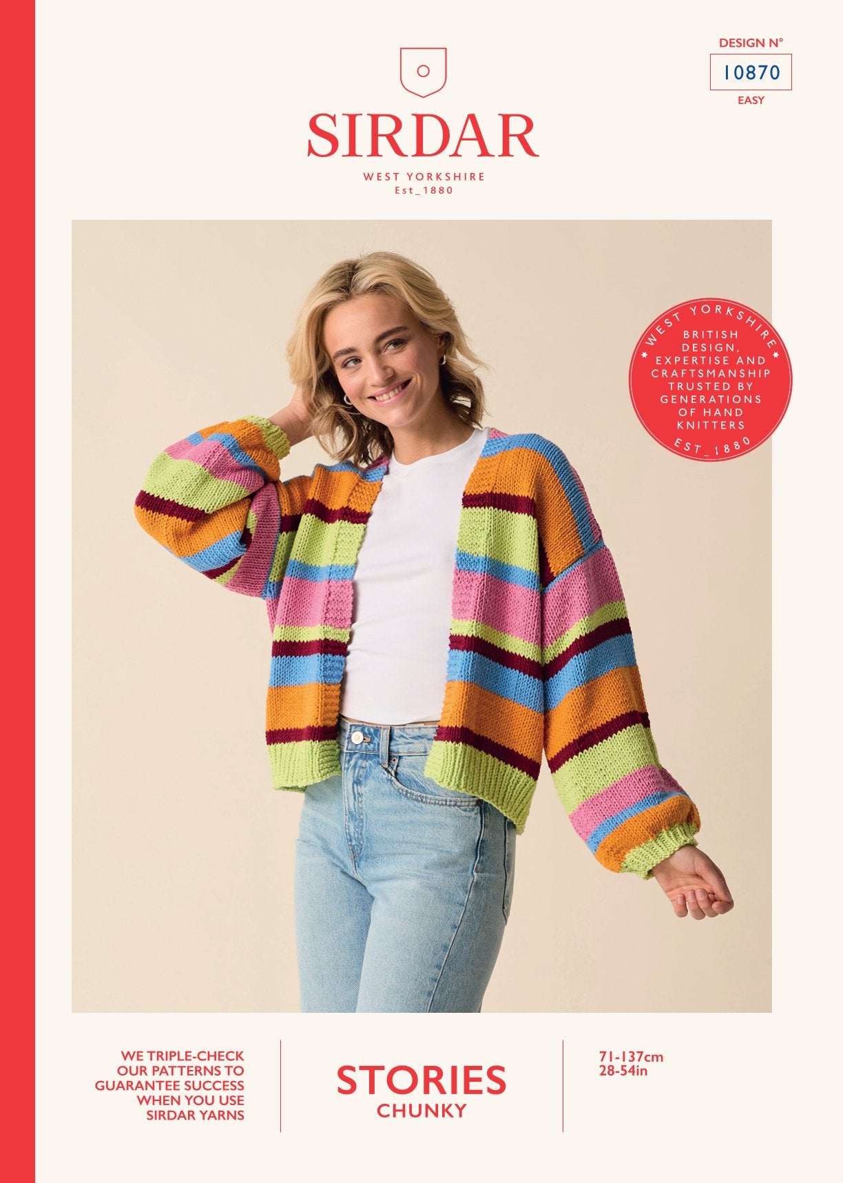 Cult Stripe Cardigan Knitting Pattern