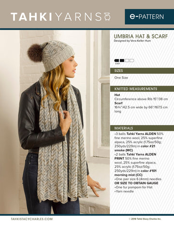 Tahki Yarns Umbria Hat & Scarf