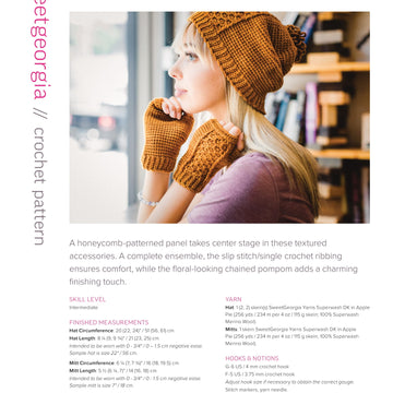SweetGeorgia Beesong Set Gloves Crochet Pattern