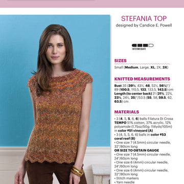 Filatura Di Crosa Stefania Top Jumper Knitting Pattern
