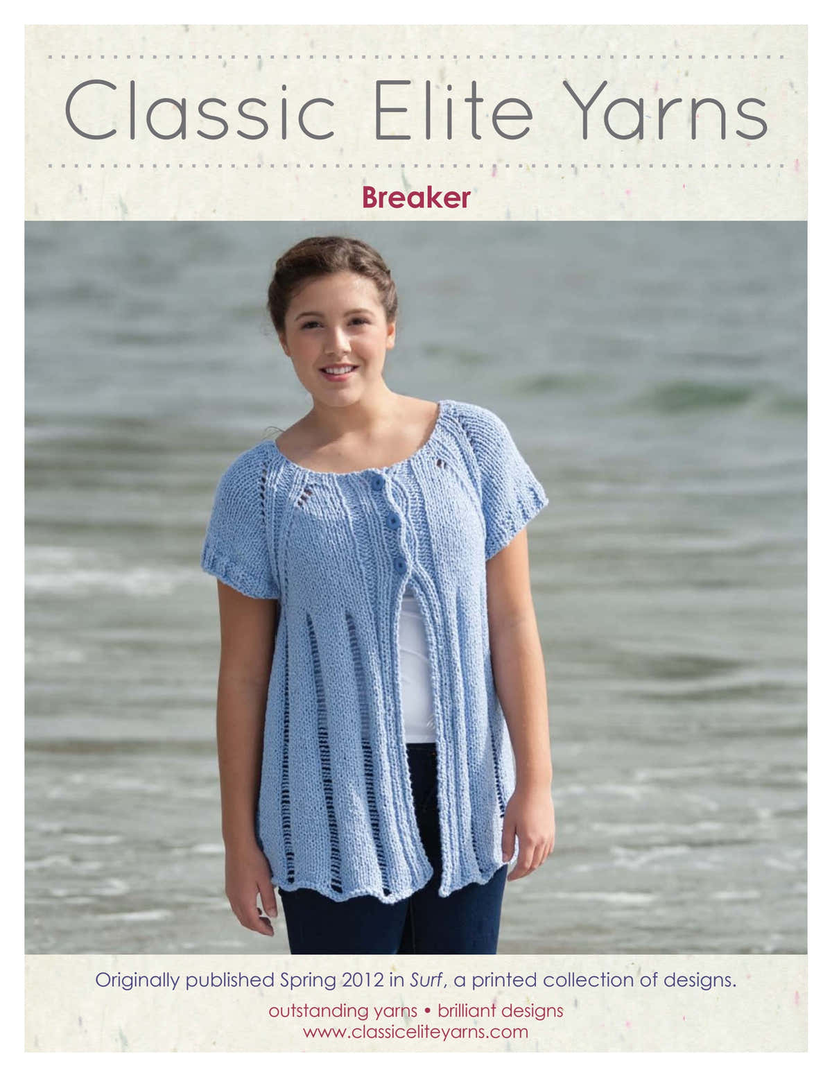 Classic Elite Yarns Breaker Cardigan Knitting Pattern