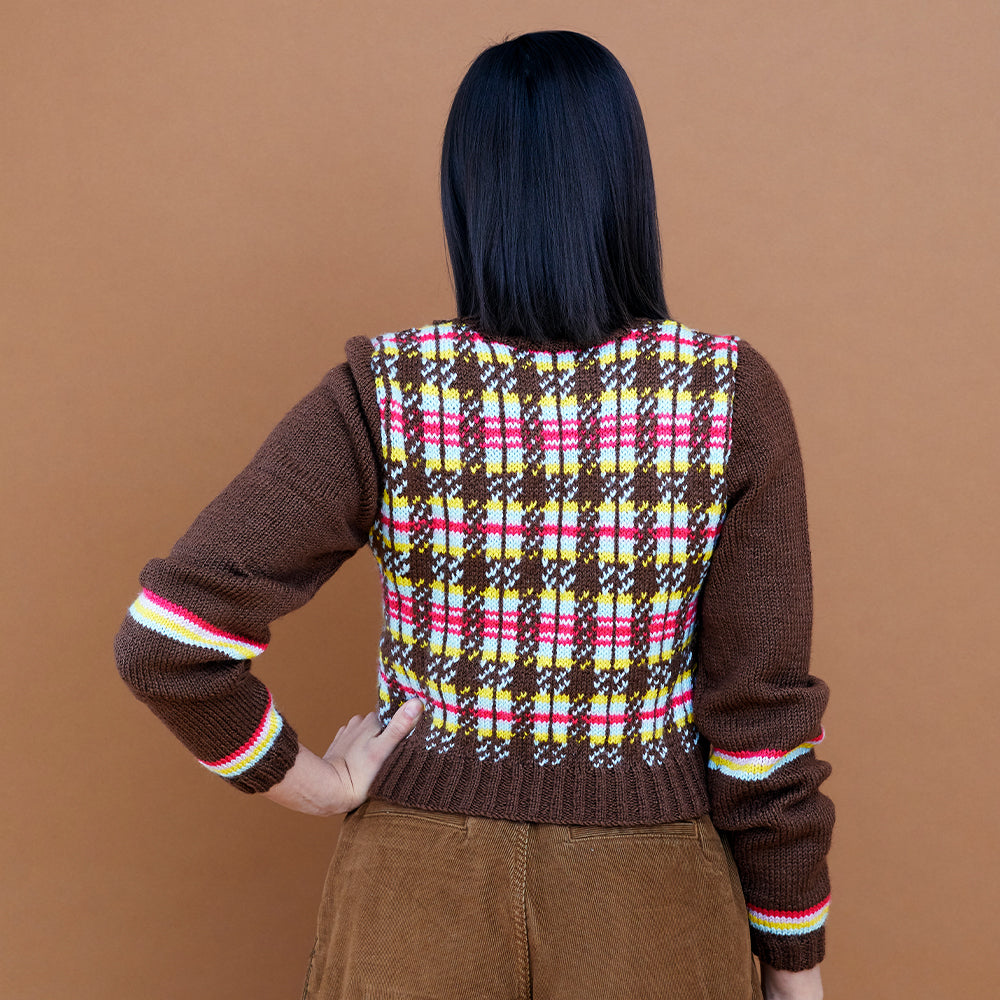 Paintbox Yarns Multi Tartan Jumper Knitting Pattern