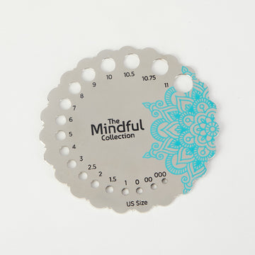 Knitter's Pride Sterling Silver Plated Metal Needle Gauge