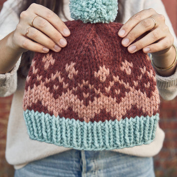 Trio Toboggan Hat Knitting Pattern