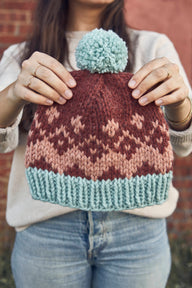 Trio Toboggan Hat Knitting Pattern