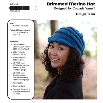 Brimmed Merino Hat Knitting Pattern