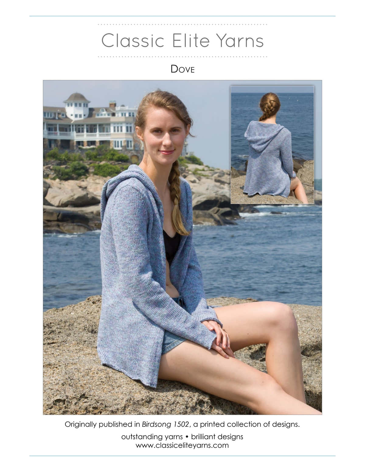 Classic Elite Yarns Dove Cardigan Knitting Pattern