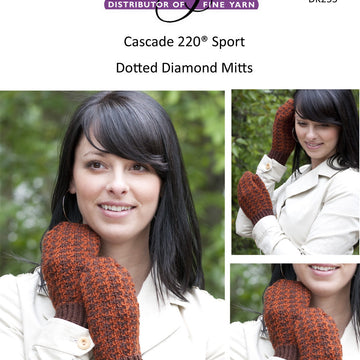 Dotted Diamond Mitts Mittens Knitting Pattern