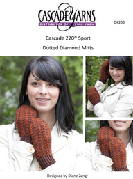 Dotted Diamond Mitts Mittens Knitting Pattern