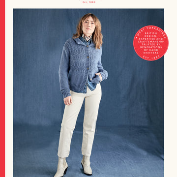 Sirdar 10210 High Neck Cardigan in Cashmere Merino Silk DK (Free)