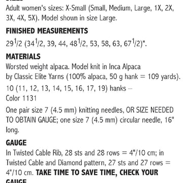 Twisted Cable and Diamond Turtleneck #122