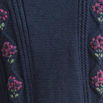 Debbie Bliss Embroidered Flowers Cardigan Knitting Pattern