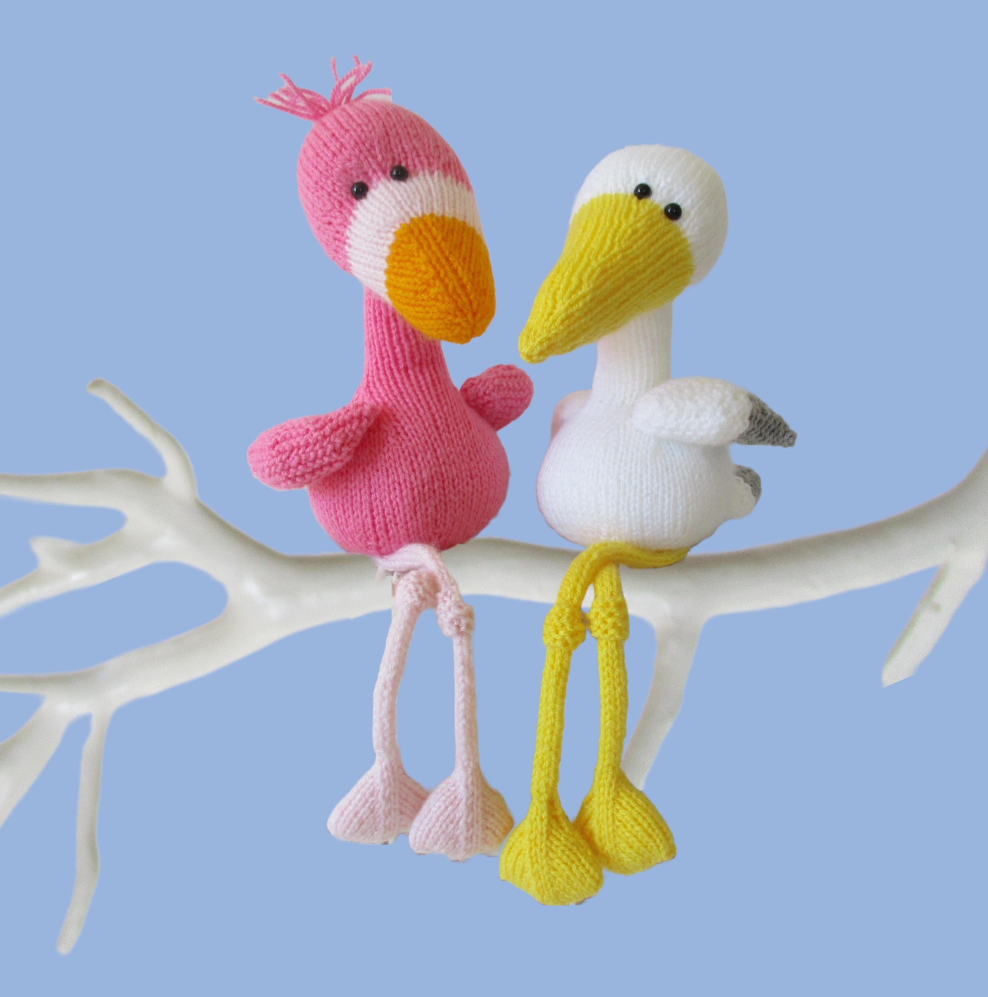 Flamingo and Stork