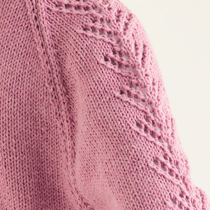 Sirdar Lace Raglan Pullover Jumper Knitting Pattern