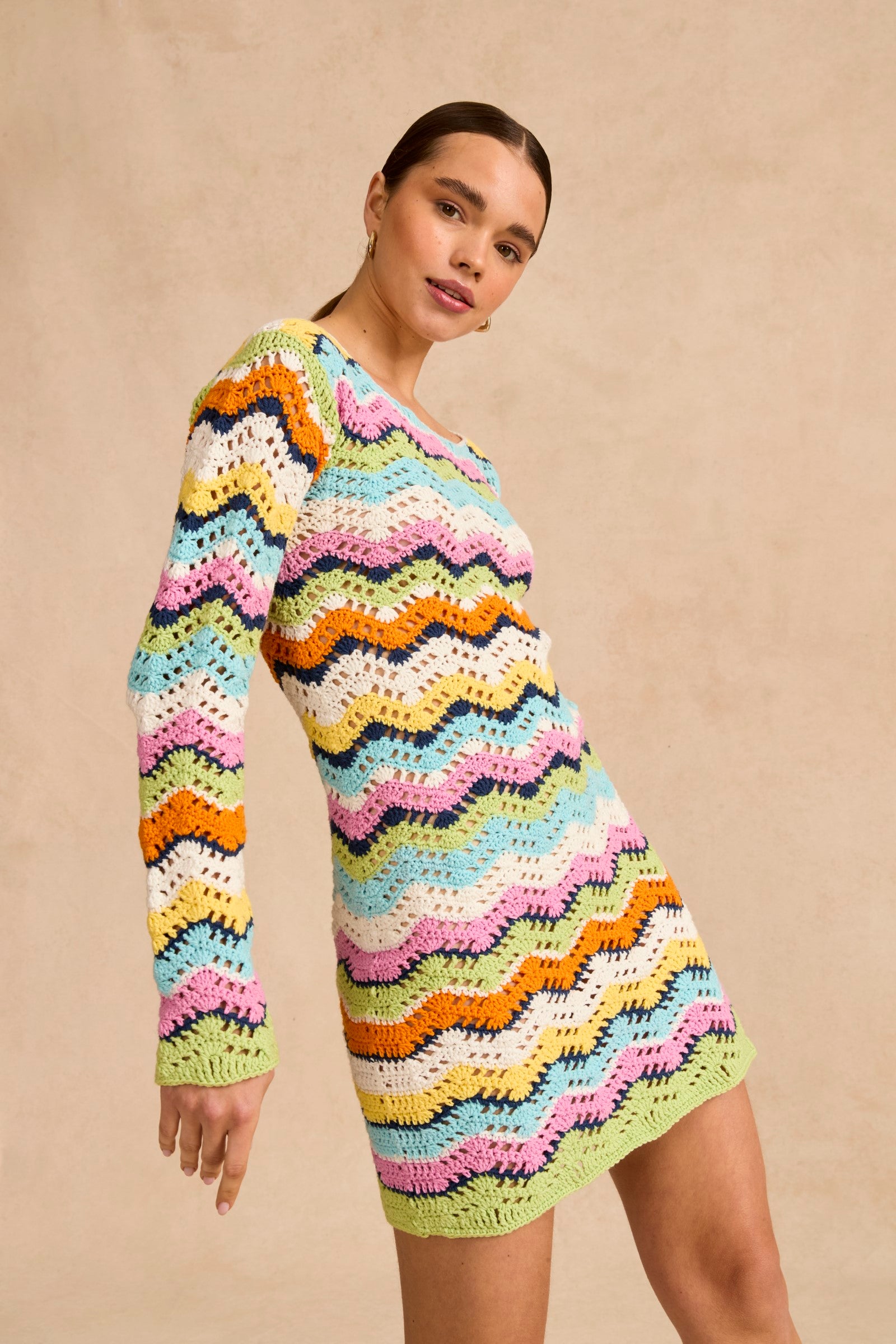 Sirdar Cheeky Chevron Mini Dress Crochet Pattern