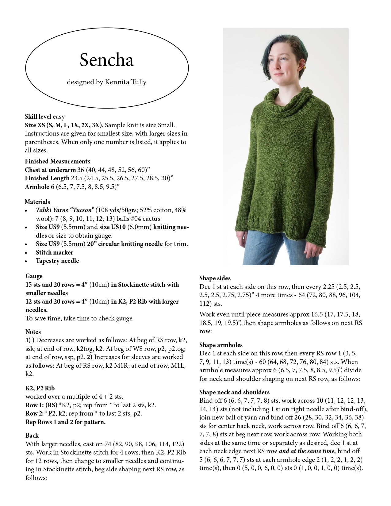 Wildflowerknits Sencha Jumper Knitting Pattern