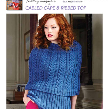 Debbie Bliss Cabled Cape & Ribbed Top Knitting Pattern