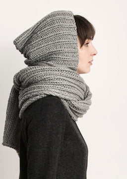 Blue Sky Fibers Breezy Point Hood Scarf Knitting Pattern