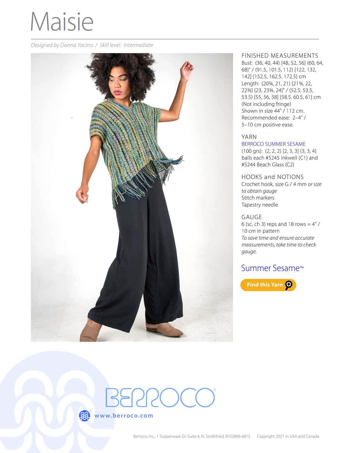 Berroco Maisie Jumper Crochet Pattern