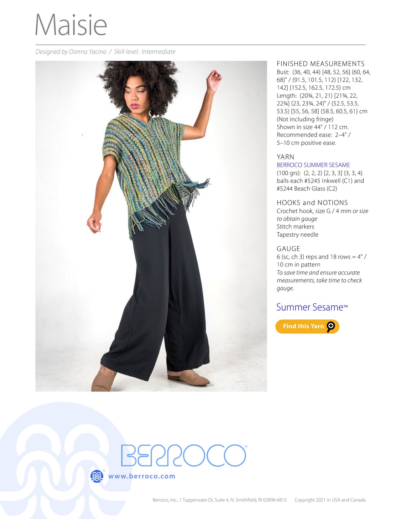Berroco Maisie Jumper Crochet Pattern