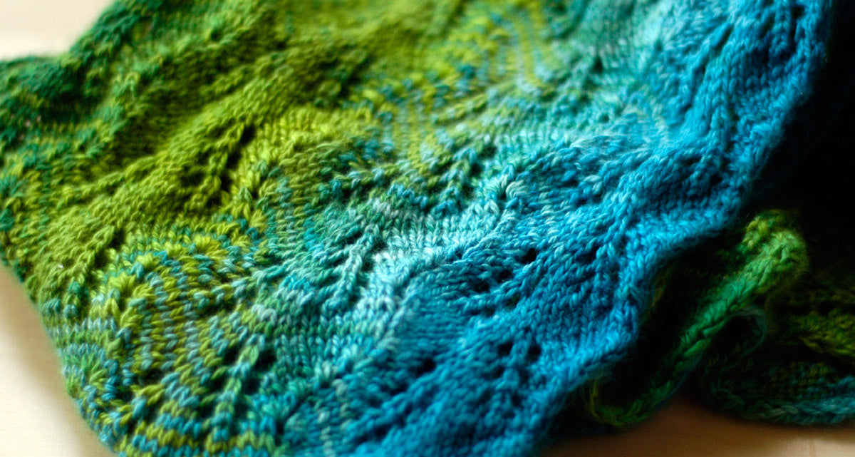 SweetGeorgia CashSilk Fern Scarf Knitting Pattern