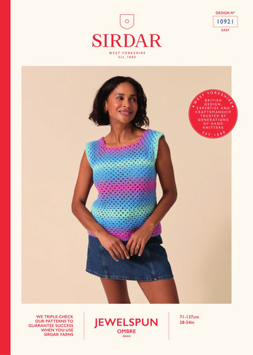 Gradient Granny Square Vest in Sirdar Jewelspun Ombre - 10921 PDF