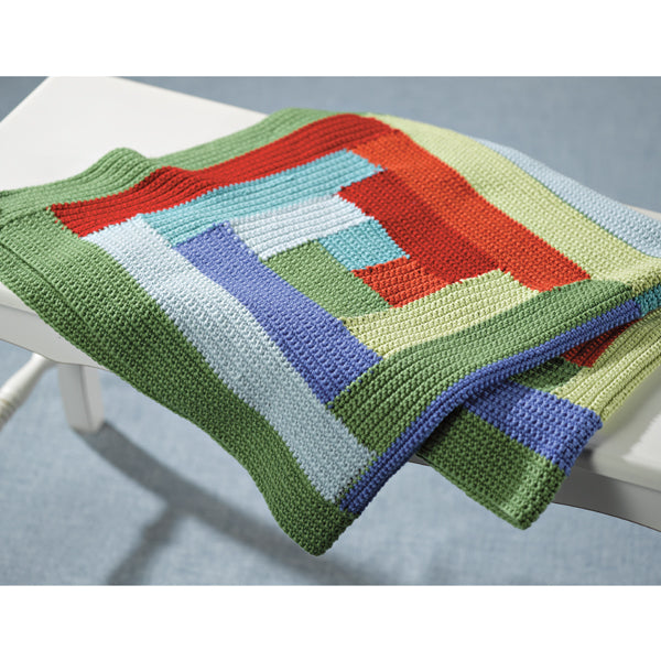 Valley Yarns Hill Crocheted Log Cabin Blanket Pattern
