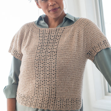 Berroco Essentials Elderflower Top Crochet Pattern