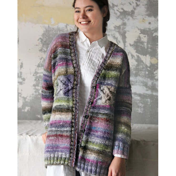 Noro Horizontal Cable Cardi Cardigan Knitting Pattern