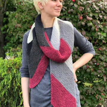 Plymouth Yarn Diagonal Scarf Knitting Pattern