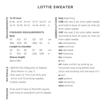 Debbie Bliss Lottie Knitting Pattern