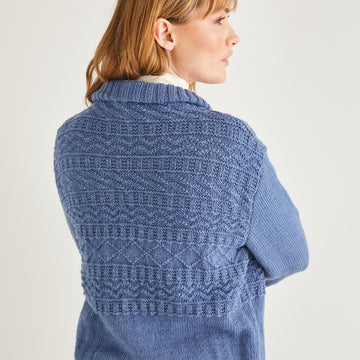 Sirdar 10210 High Neck Cardigan in Cashmere Merino Silk DK (Free)