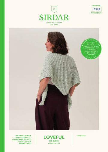 Climbing Ivy Lace Shawl in Sirdar Loveful 100% Bio Blend - 10918 PDF