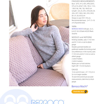 Berroco Mercier Jumper Knitting Pattern
