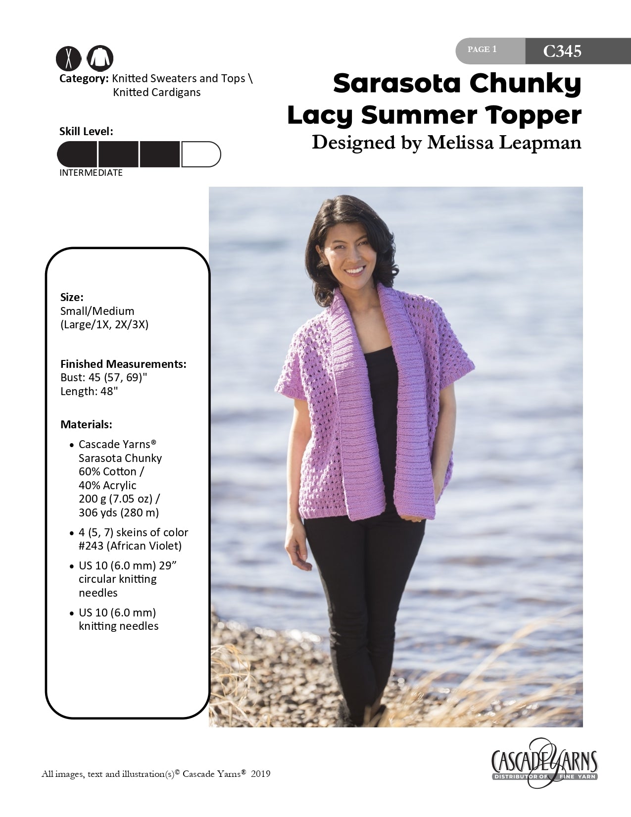Lacy Summer Topper Cardigan Knitting Pattern