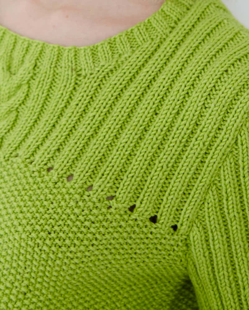 Debbie Bliss Moss Stitch Rib Jumper Knitting Pattern