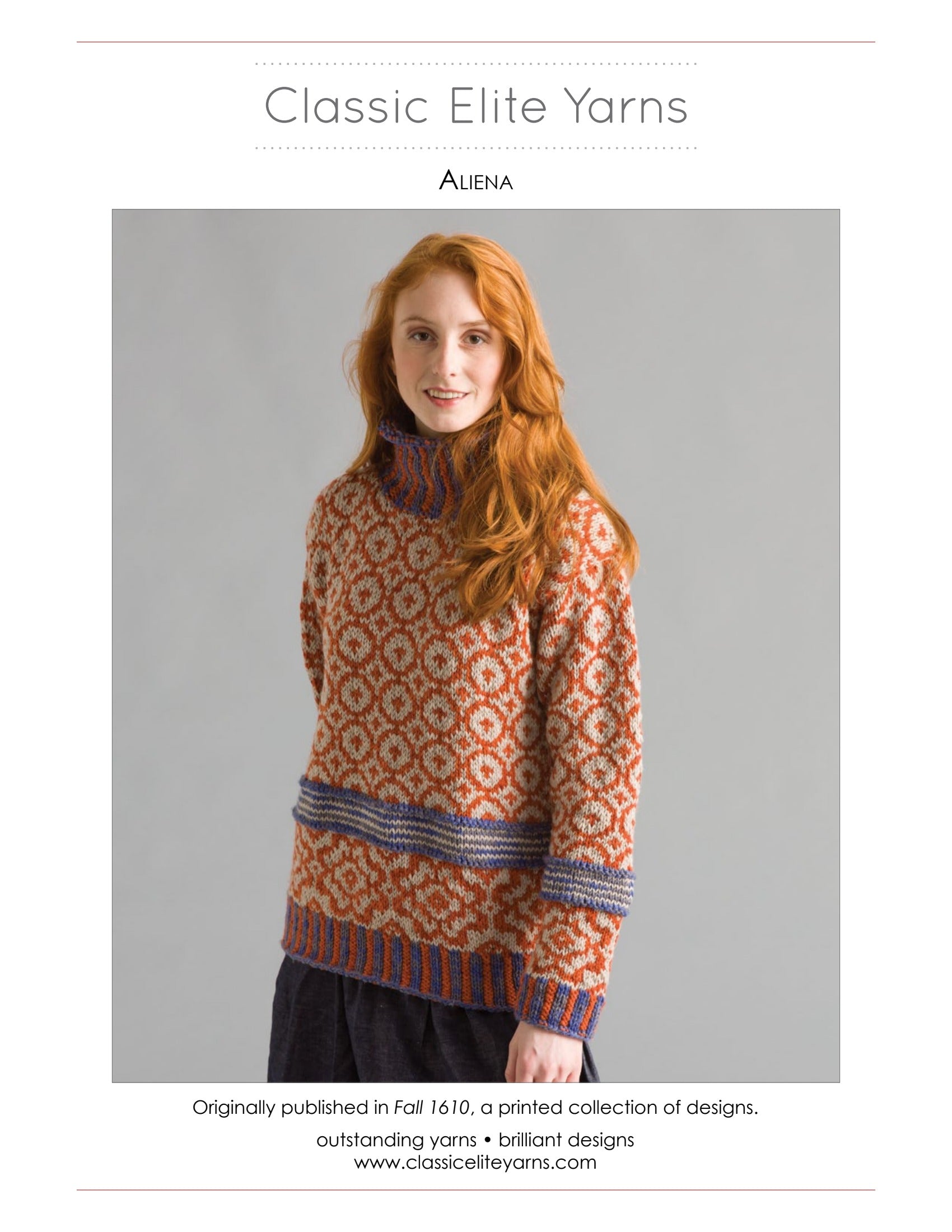 Classic Elite Yarns Aliena Jumper Knitting Pattern