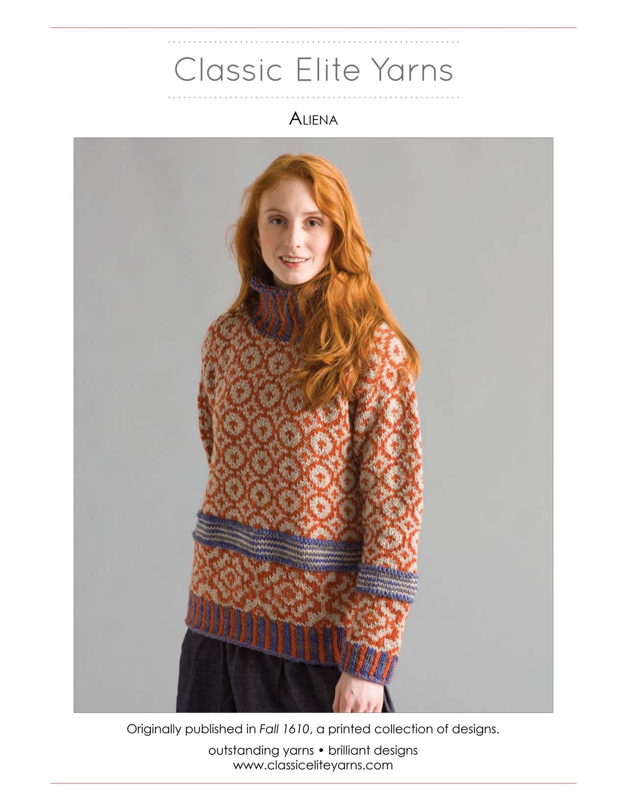 Classic Elite Yarns Aliena Jumper Knitting Pattern