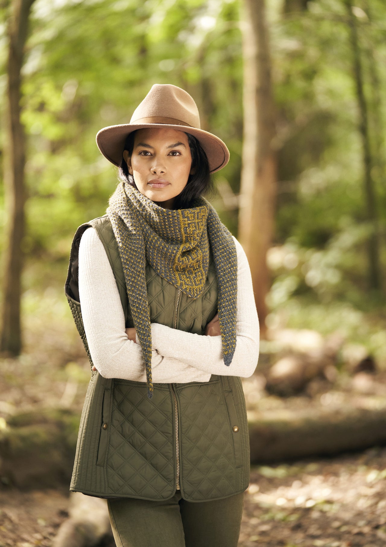 Tweed Shawlette Wrap Knitting Pattern