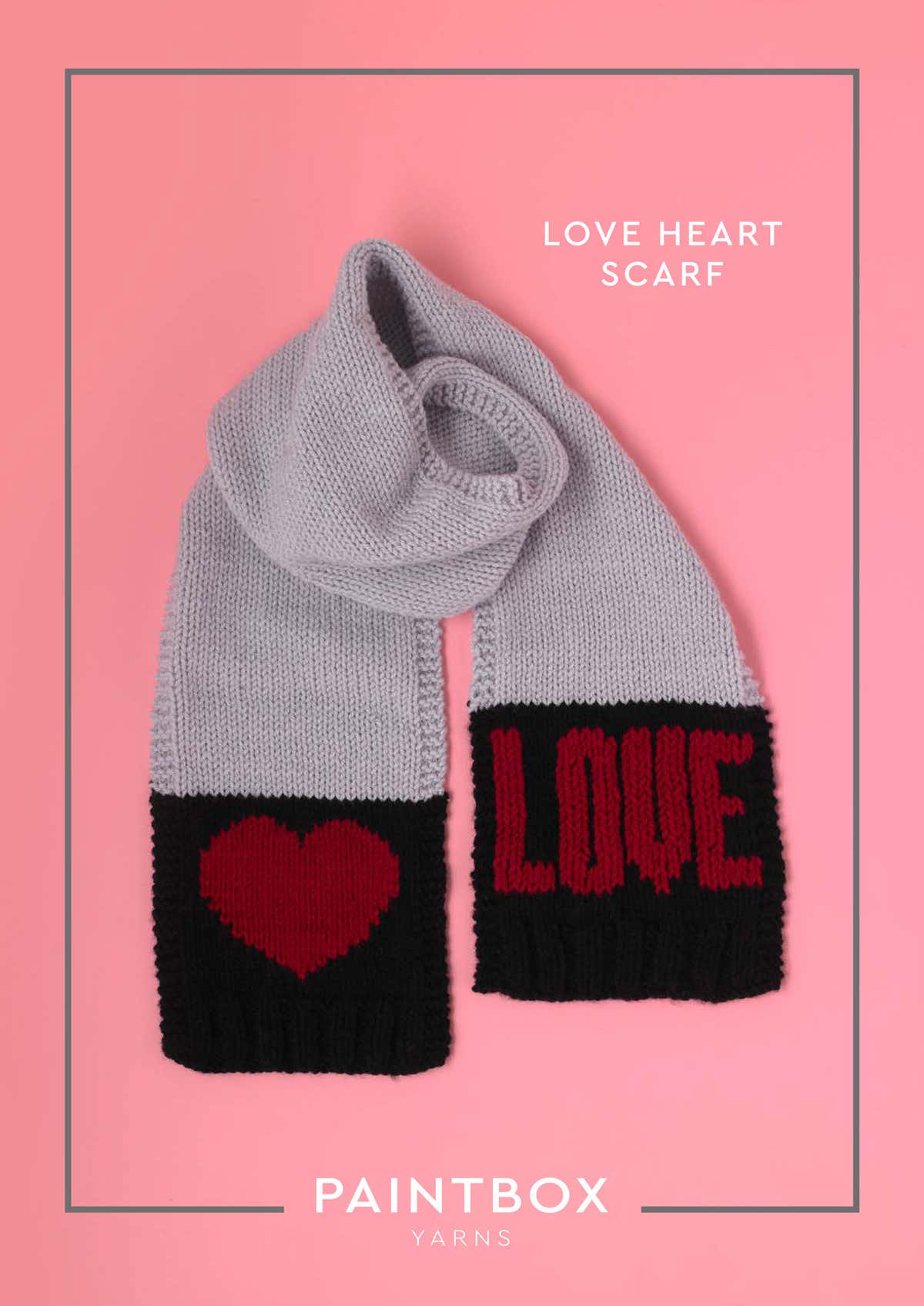 Paintbox Yarns Love Heart Scarf Knitting Pattern