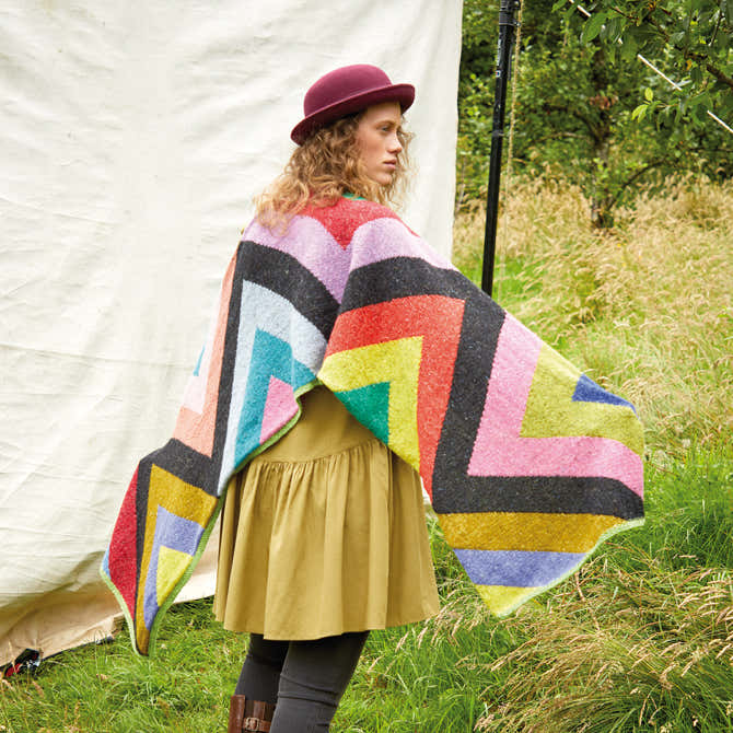 Rowan Oversized Zig Zag Wrap Knitting Pattern