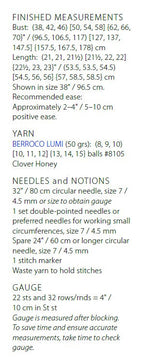 Berroco La Savina Jumper Knitting Pattern