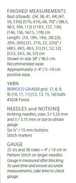 Berroco Sintra Cardigan Knitting Pattern